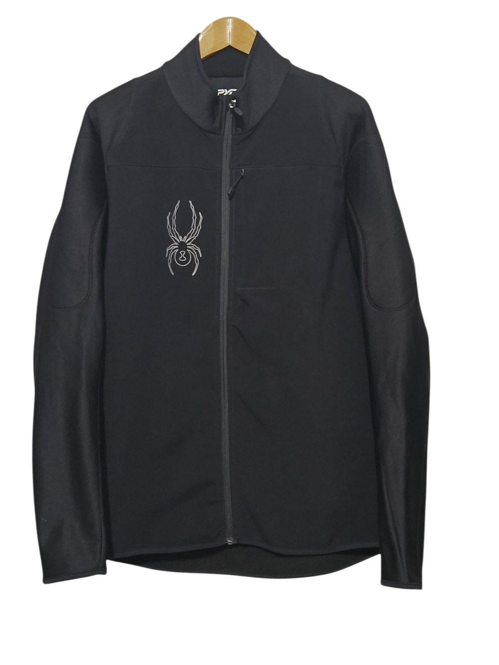 Spyder Men's XL Black Softshell Cycling Jacket Full Zip Fleece Lined Performance